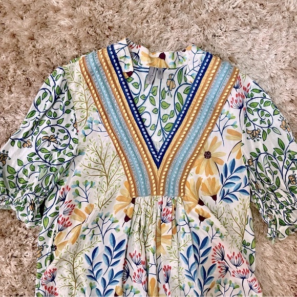 Anthropologie Bl^nk Stephanie Floral Top Size S - Picture 7 of 13